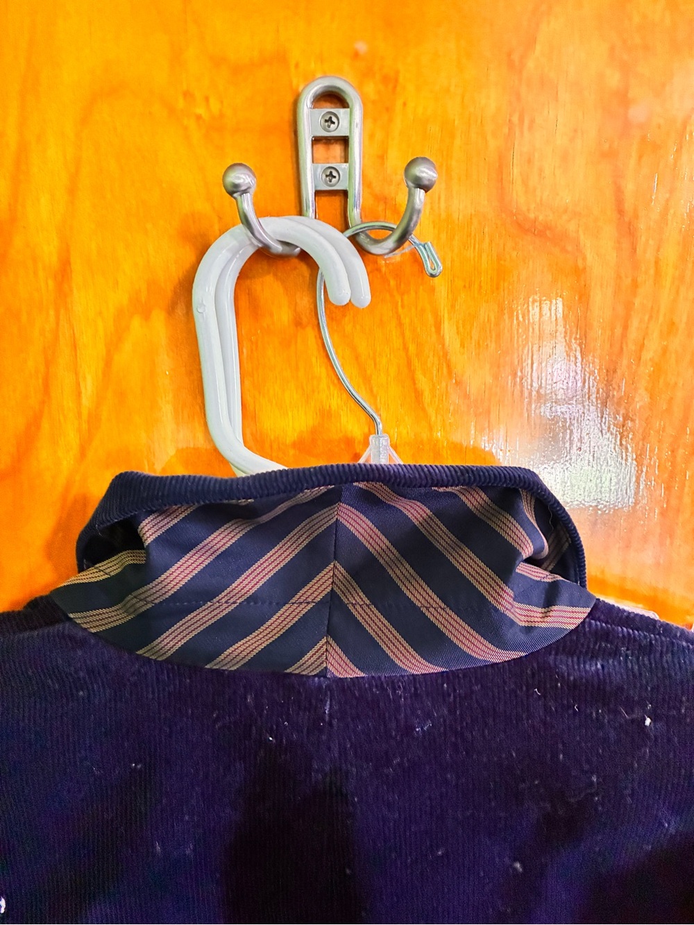 J. Crew Navy Velvet Single-Button Blazer - Picture 3 of 5
